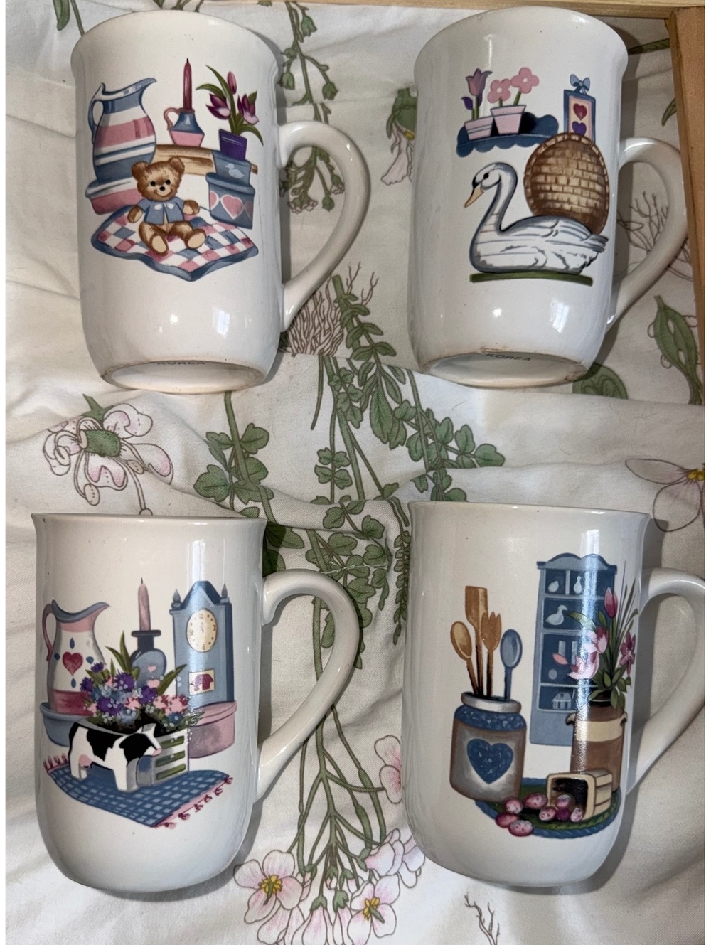 Vintage Cottage Kitchen Mugs